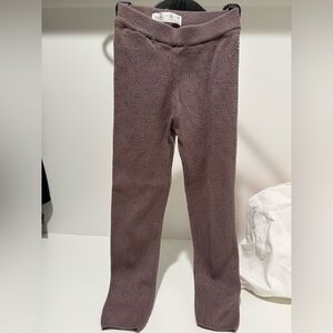 Zara OPEN WEAVE KNIT LEGGINGS